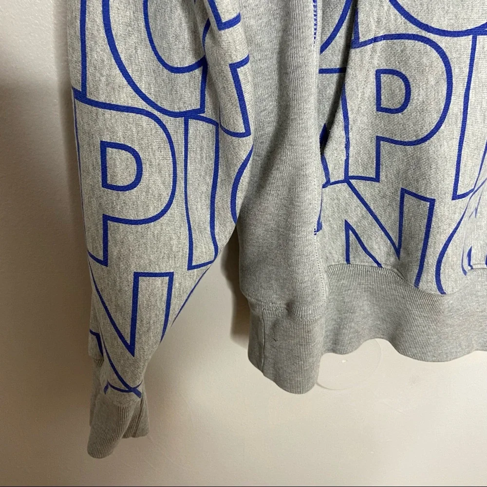 Champion Large Logo Gray Sweatshirt Large - Picture 3 of 9